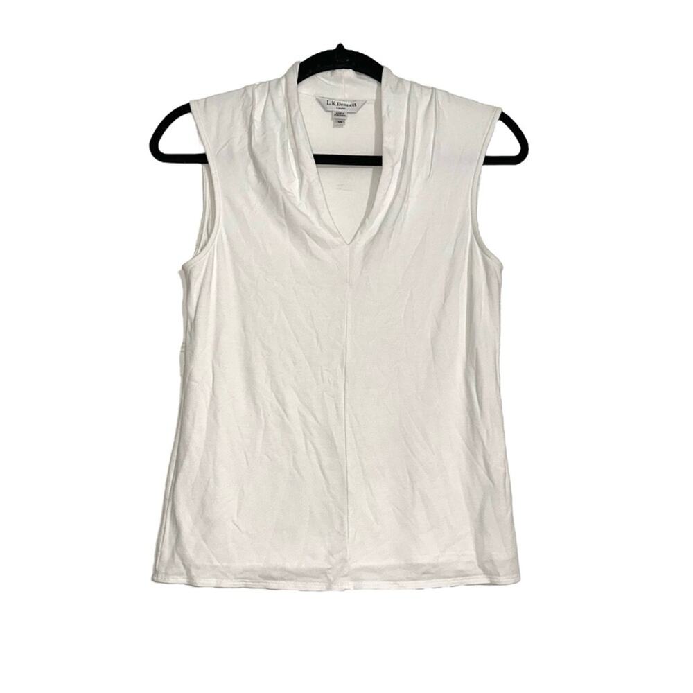 LK Bennett Clarey V-Neck Sleeveless Cream Top XS